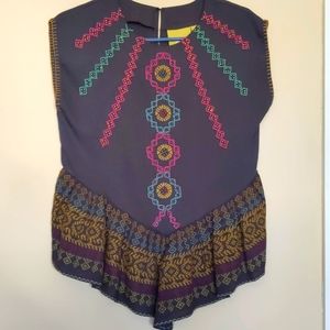 Maeve Anthropologie Beaded Blouse